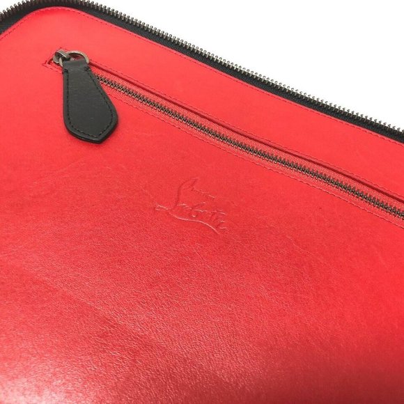 CHRISTIAN LOUBOUTIN Spike Studs Leather Zip Around iPad Case - Picture 3 of 16